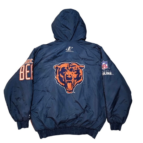 Vintage 90's NFL Pro Line Logo Athletic Double Sharktooth Chicago Bears Jacket - Picture 4 of 13
